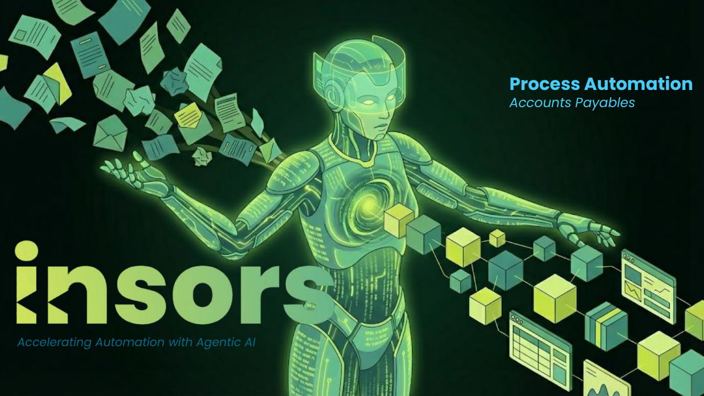 Brochure cover showing insors process automation for accounts payable